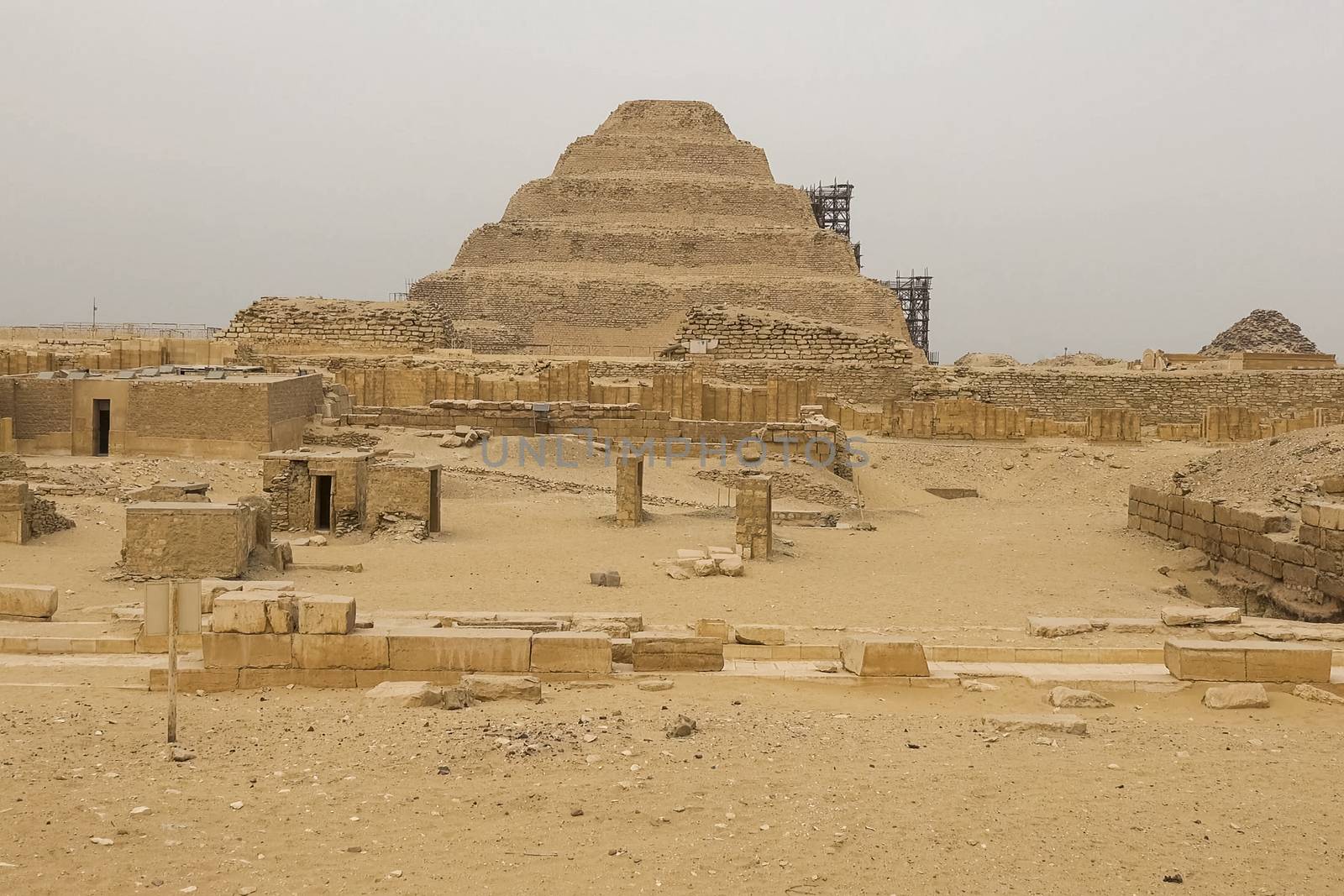 Stepped pyramid. ancient pyramids of Egypt. The seventh wonder of the world. Ancient megaliths