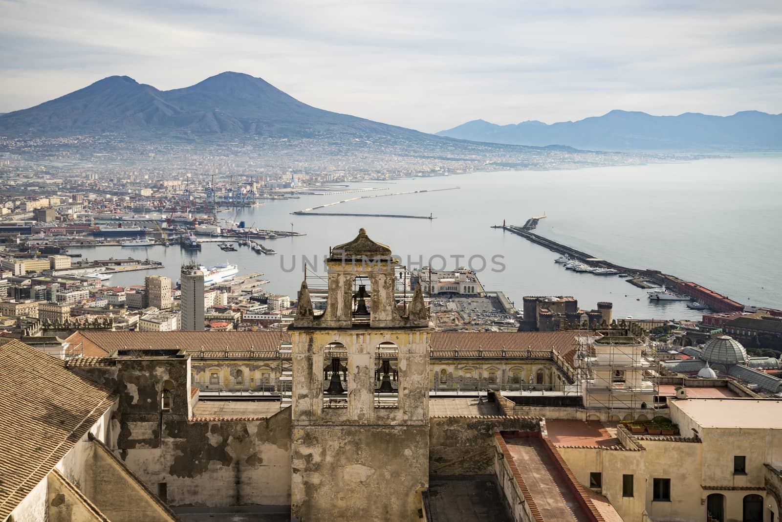 View of Naples from Castle Sant Elmo, Campania, Italy