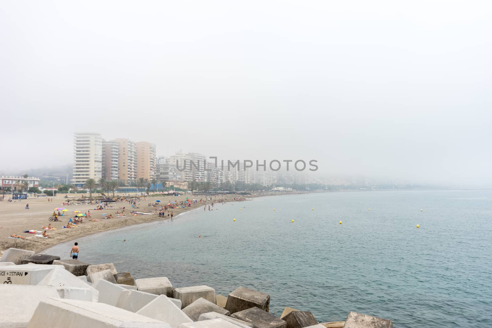 The building along the coastline at Malagueta beach covered by f by ramana16