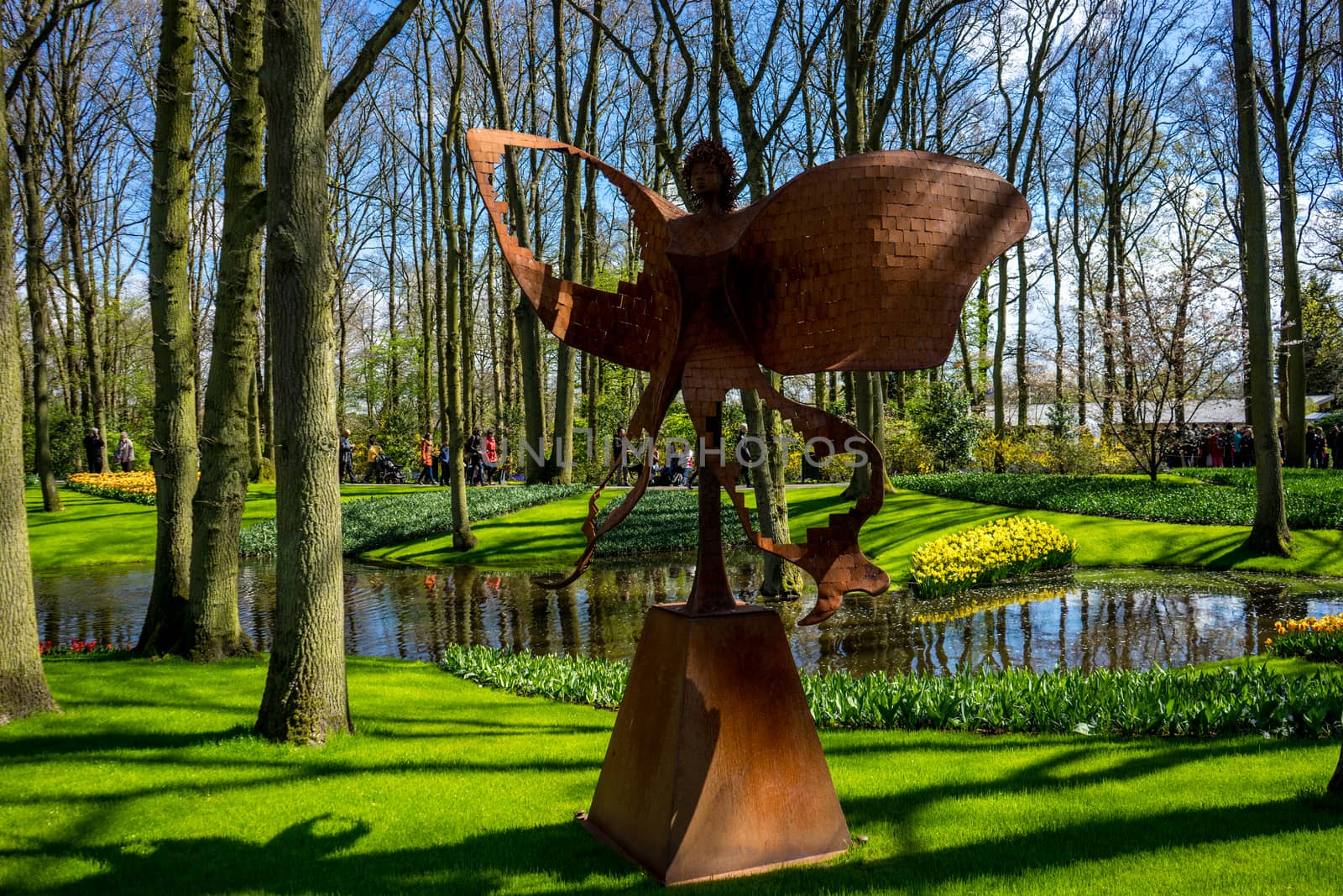 Lisse, Netherlands - April 17 : The Keukenhoff Tulip Gardens on  by ramana16