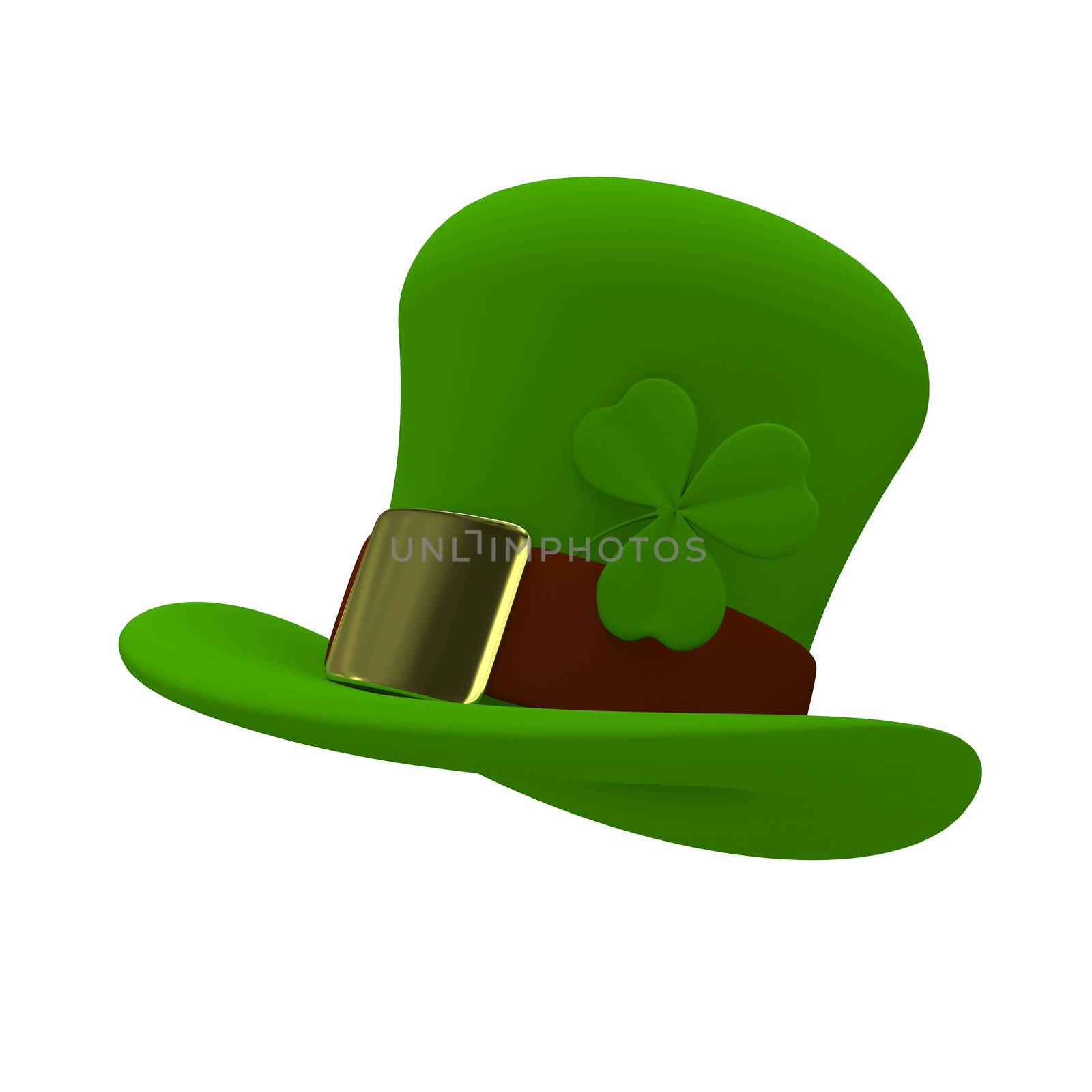 3D Illustration a Green St. Patrick's Day Hat by brux