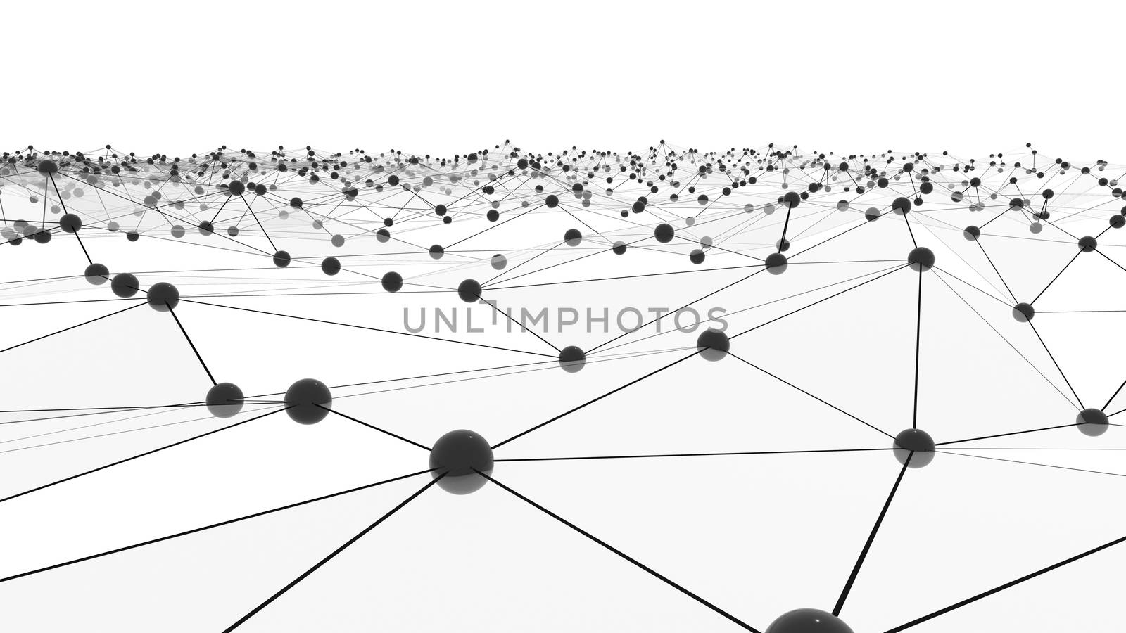 Concept of Network or Internet Communication. 3d illustration. White background