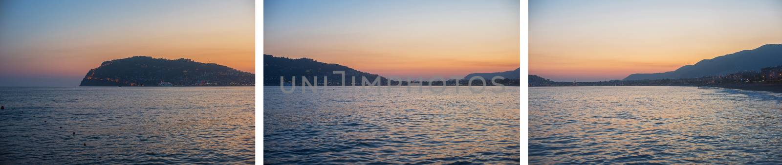 Alanya city, view from the beach, one of the famous destinations in Turkey