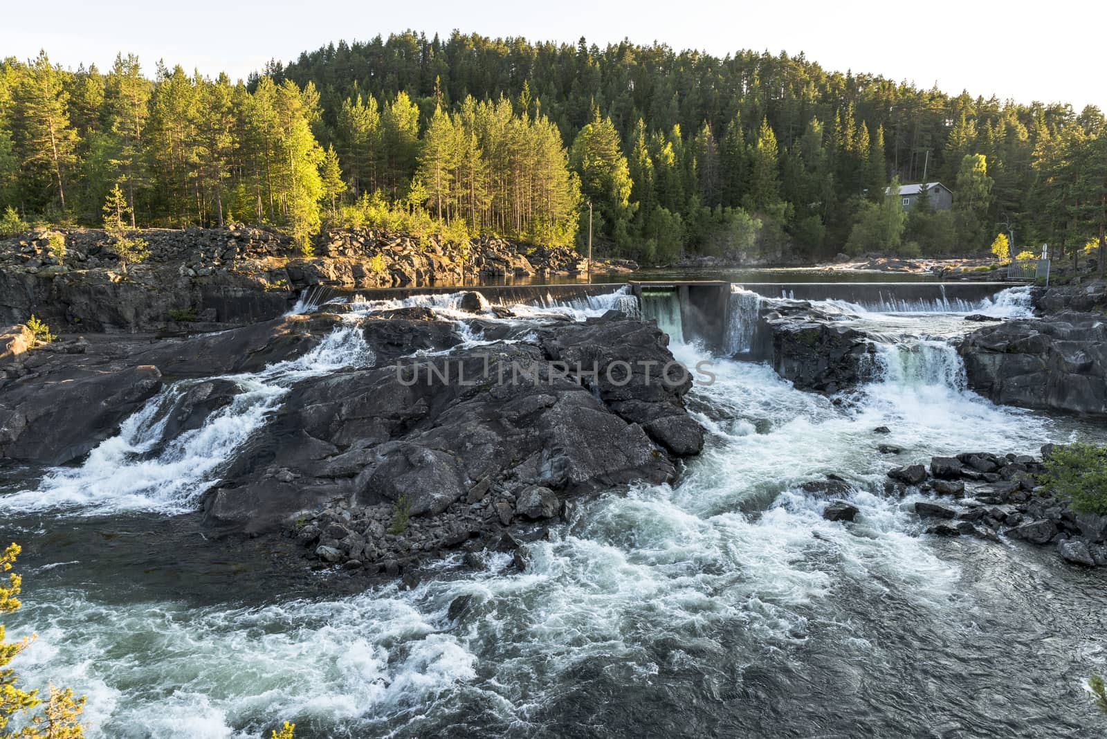 waterfall in norway near the jotunheimen national park