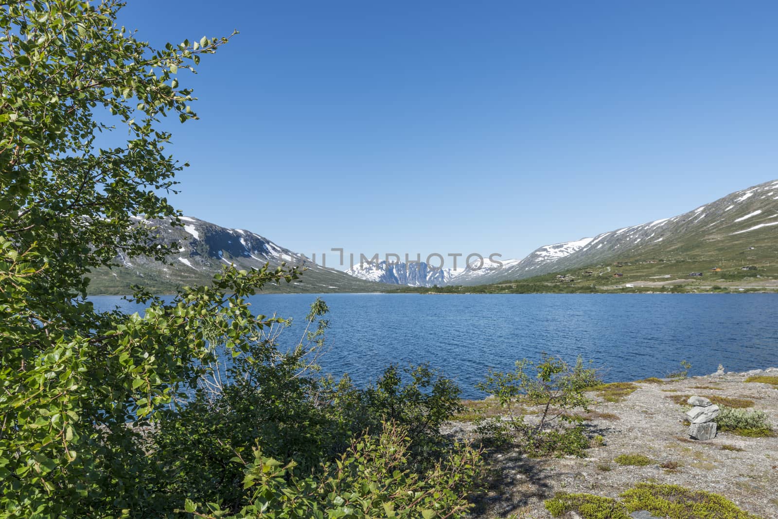 The famous road in Norway also called road 51 or the bygdin vegen near Bismo