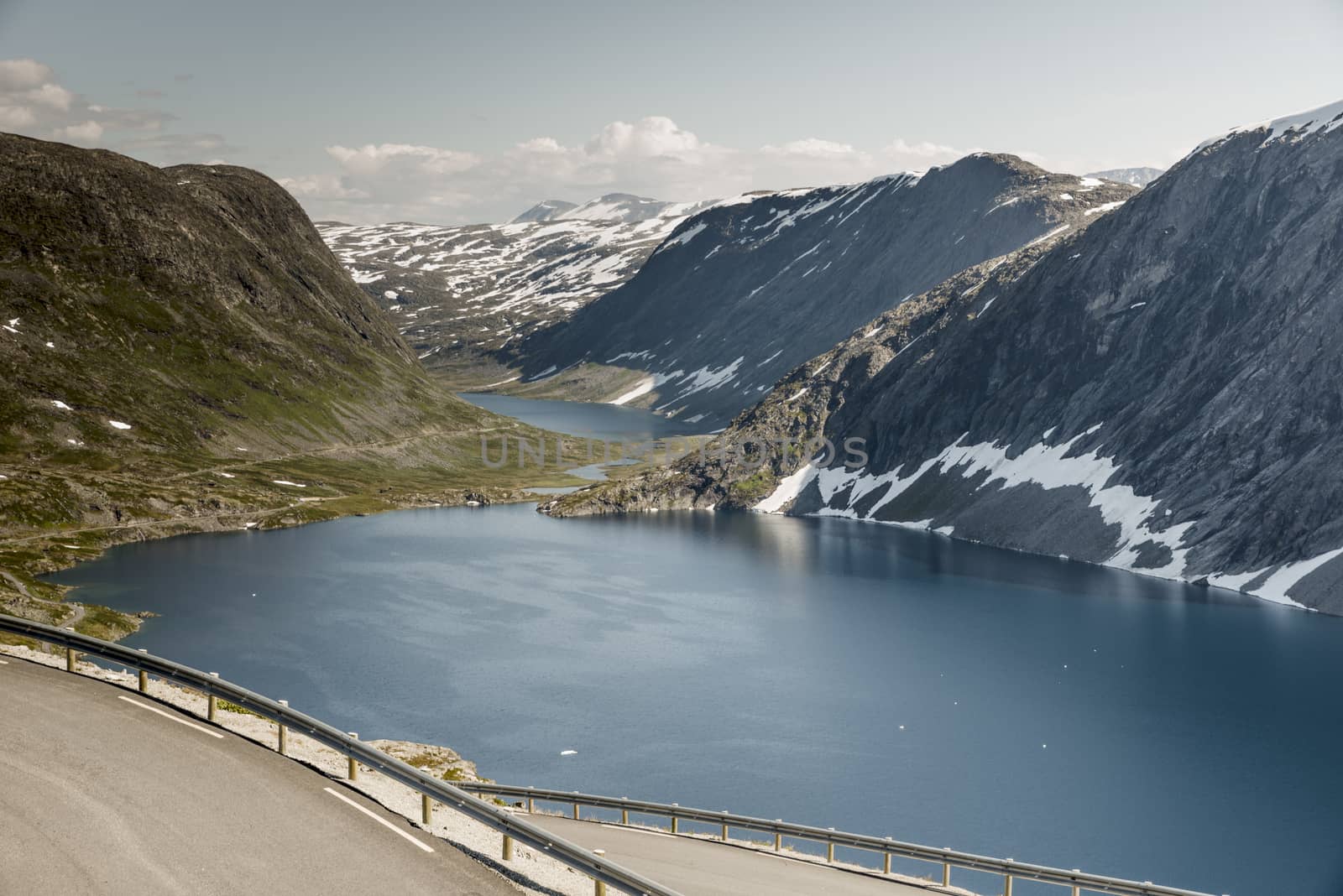 Hairpin curve dalsnibba road 63 panoramaroad norway the dalsnibba or road 63 touristic road to the high view of the geirangerfjord in norway