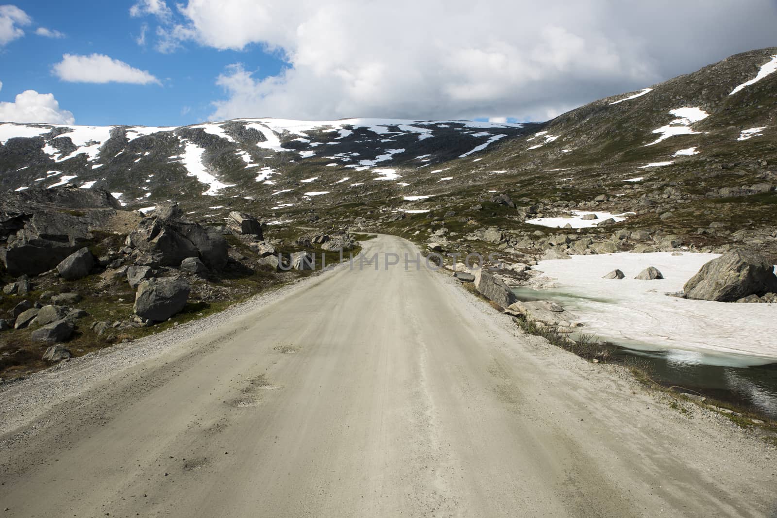gamle strynefjellsvegen road one of the most beautifull auto roads in norway with snow in summer 