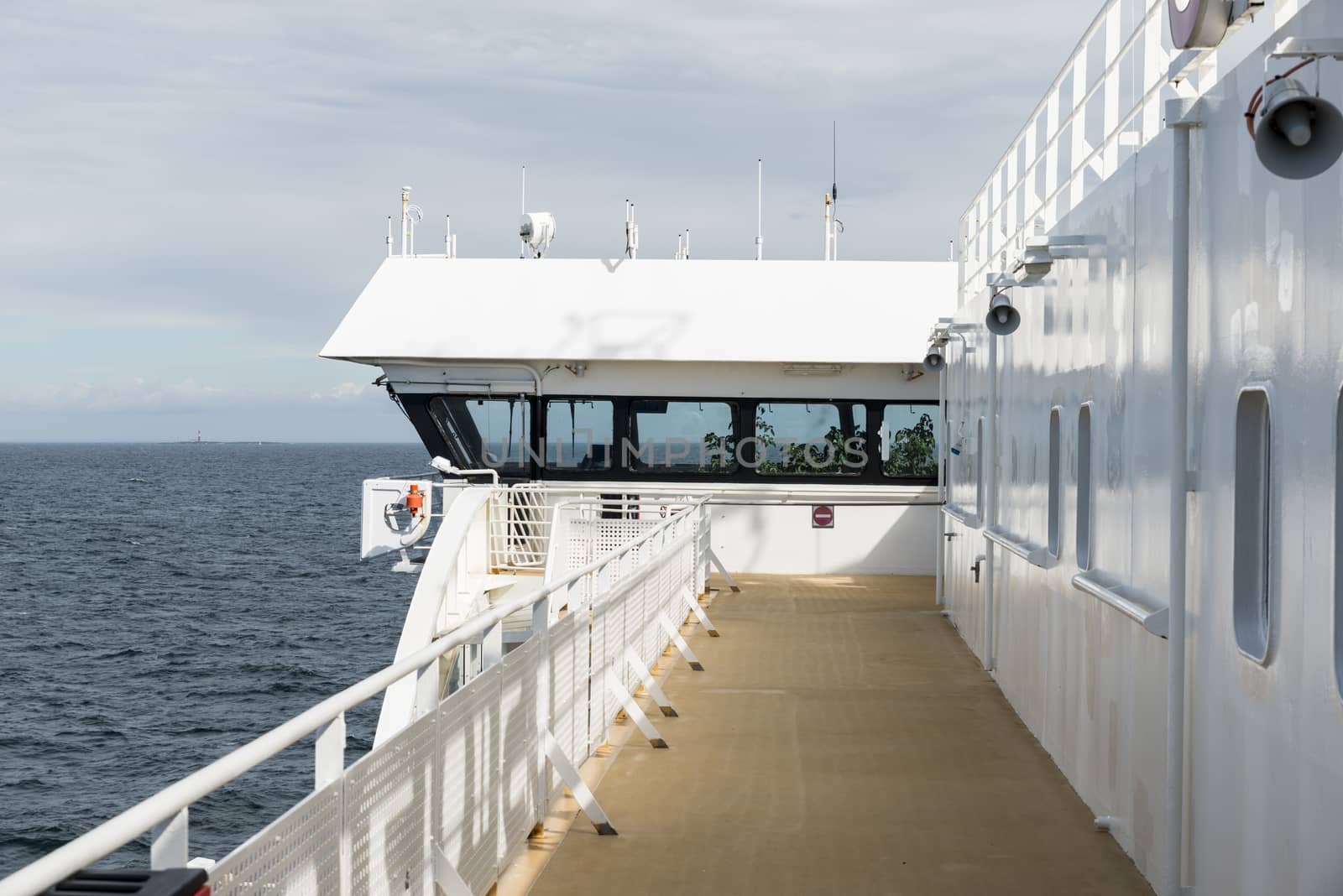cruise ship on the sea between norway sandefjord en sweden stromstad
