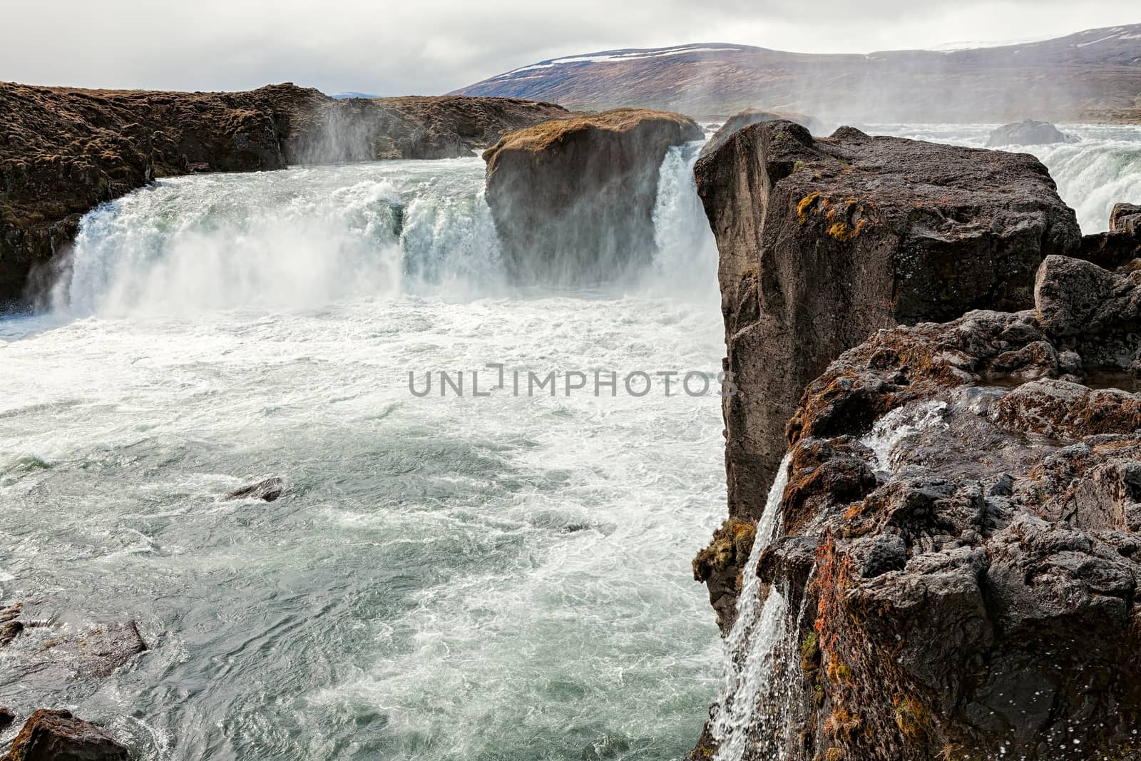 Amazing view of Godafoss waterfall near Akureyri, Iceland