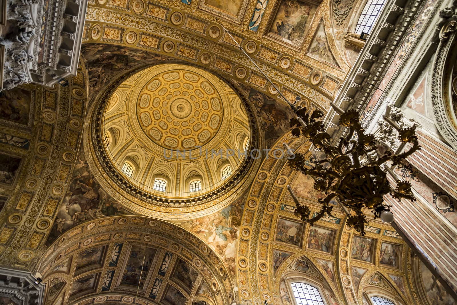 Interior in Gesu Nuovo church in Naples by edella