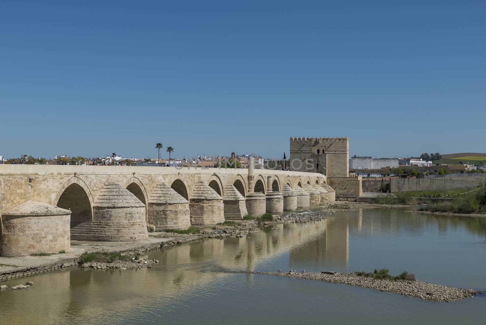 old bridge over river in cordoba by compuinfoto