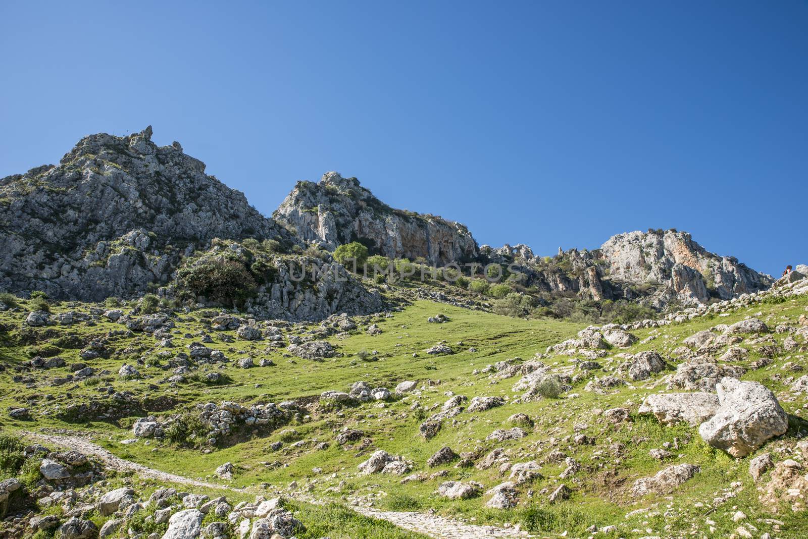 background of high rocks in the spanish part called andalusia near cordoba