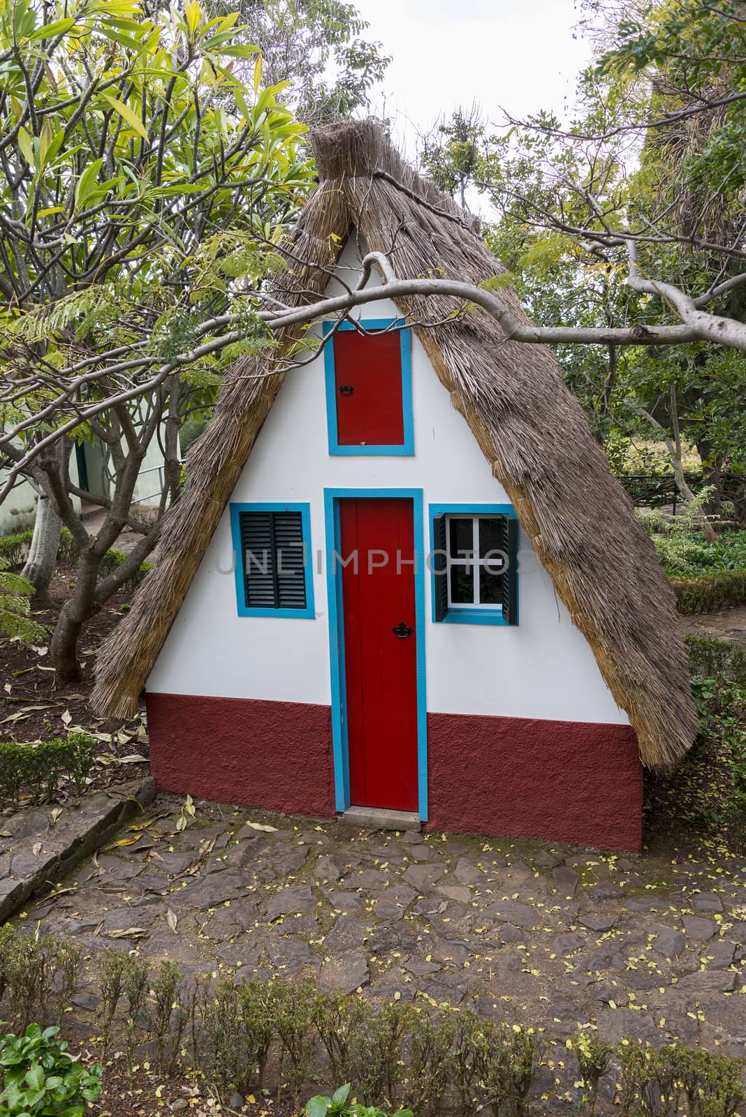 Traditional rural house in Santana Madeira, Portugal.  