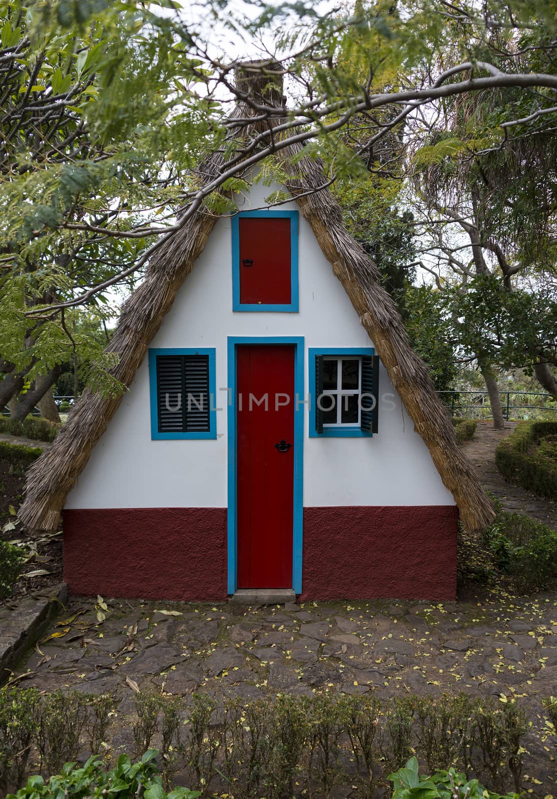 Traditional rural house in Santana Madeira by compuinfoto