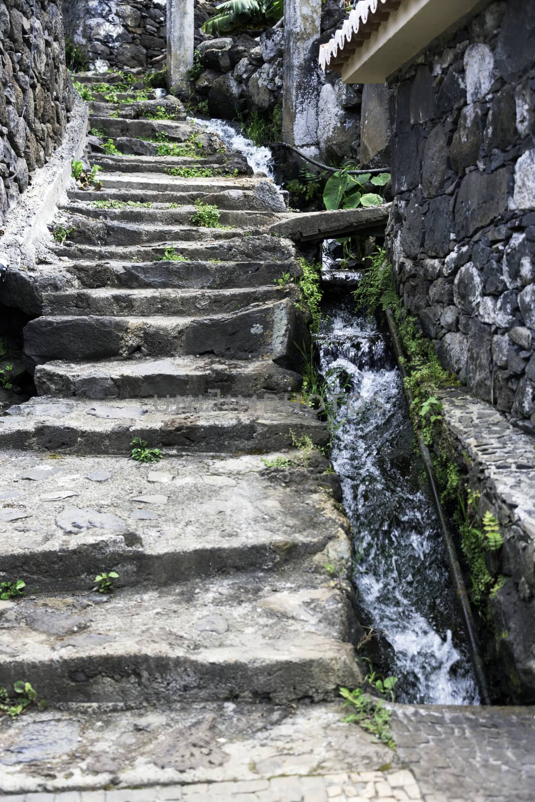 levada near old stairs from stone by compuinfoto