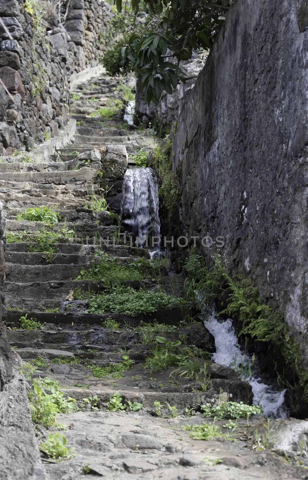 levada near old stairs from stone by compuinfoto