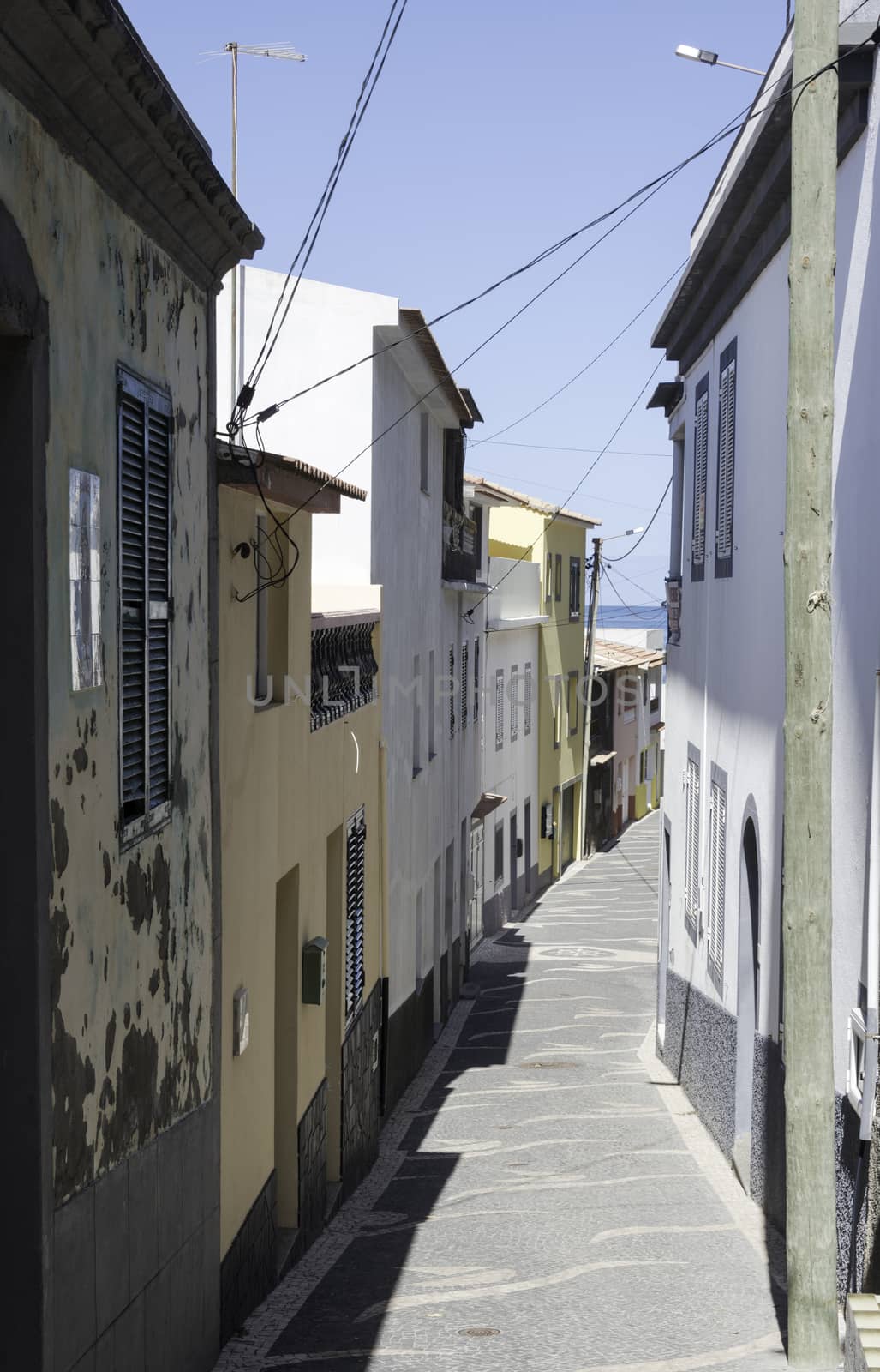 very small village at the ocean on madeira island called Paul do Mar with small old houses