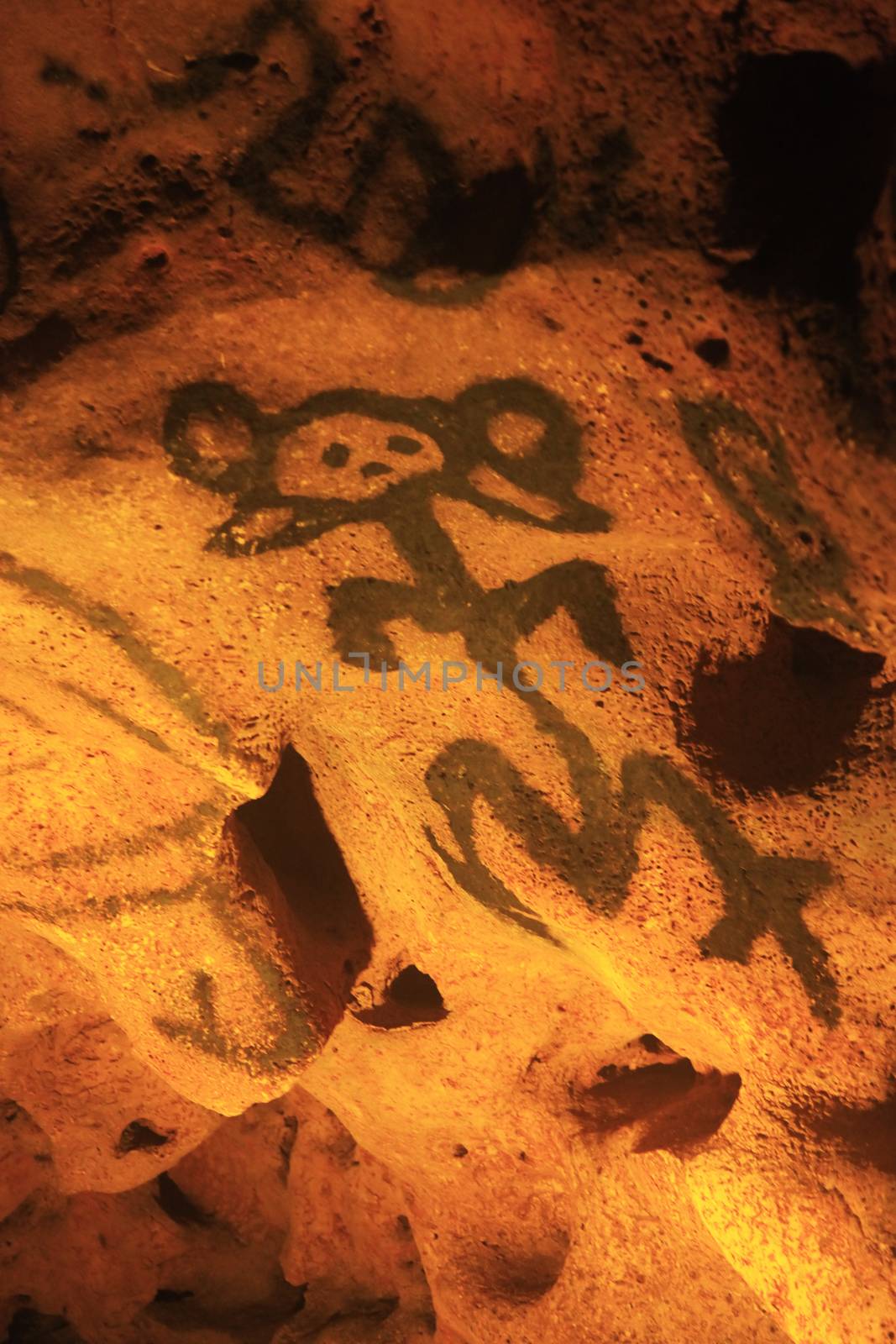 Cave with ancient drawings - Cueva de las Maravillas. Dominican Republic