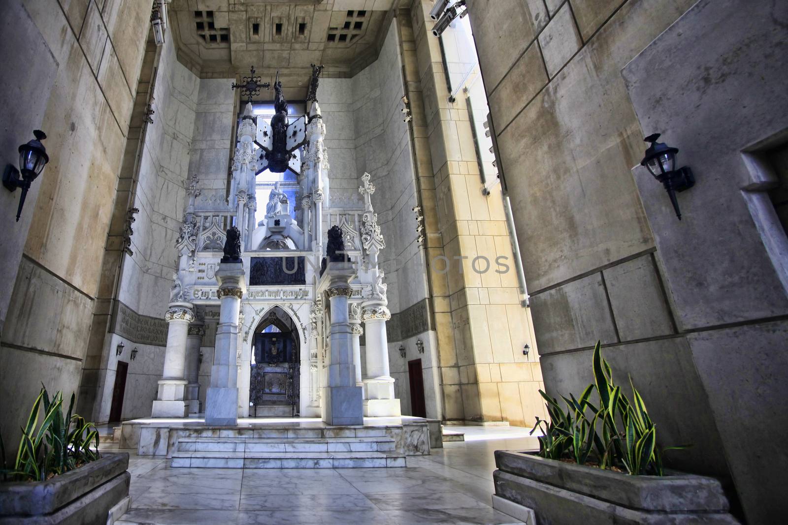 Interior space of Columbus lighthouse in Santo Domingo, Dominican Republic