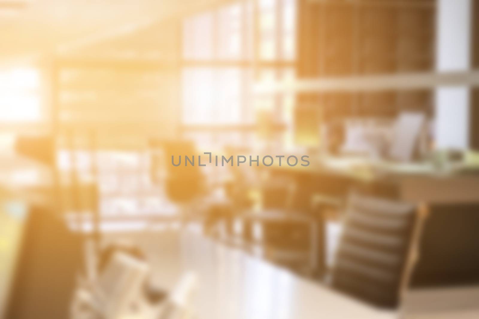 Abstract blurred background of  modern office interior architecture