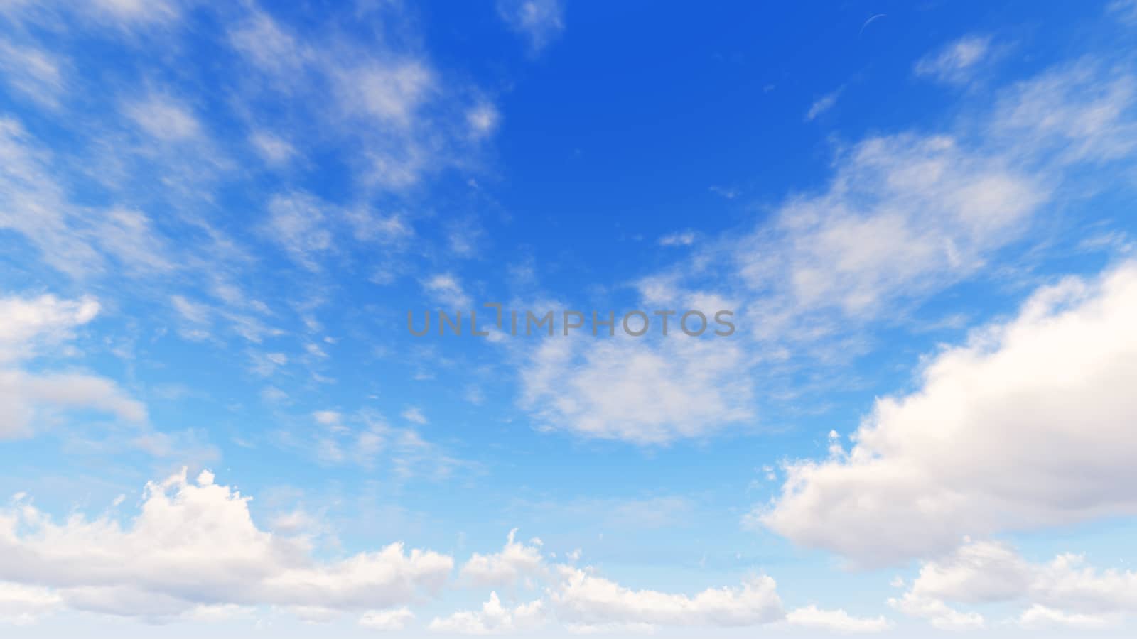 Cloudy blue sky abstract background, blue sky background with tiny clouds, 3d illustration