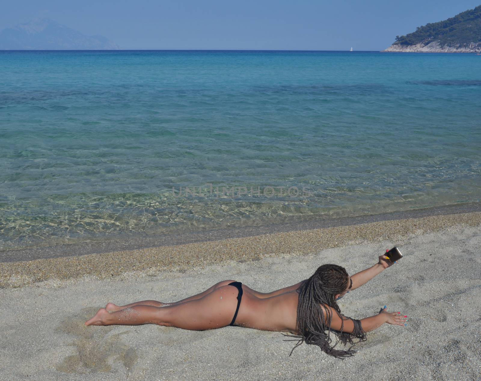 Selfie Sexy Woman Beach Sea by vilevi