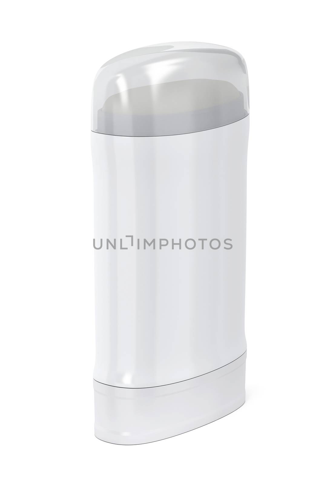 Antiperspirant stick on white background