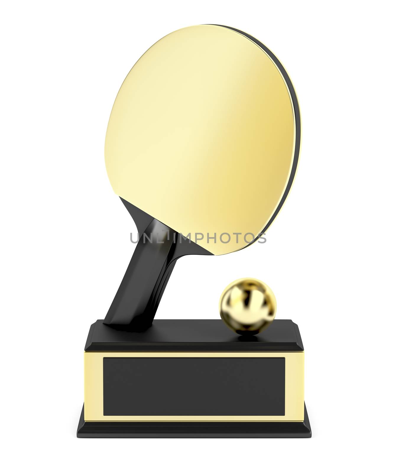 Gold table tennis trophy by magraphics