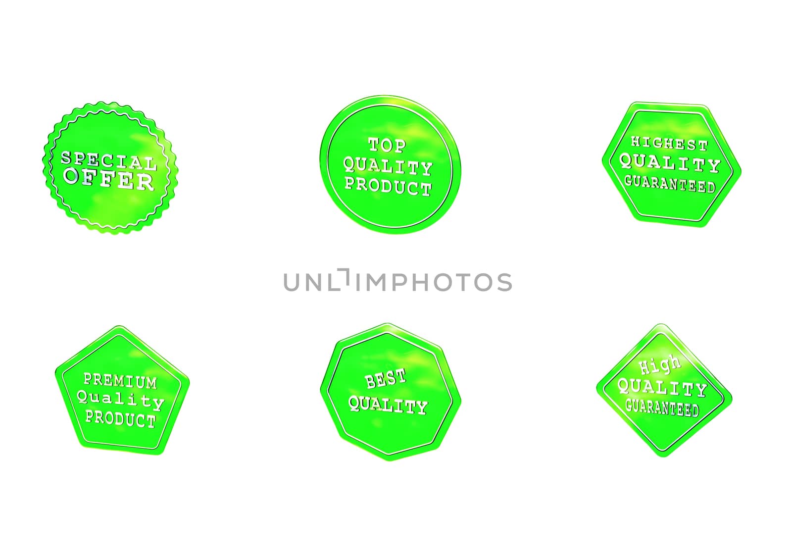 Set of Sale product badges. 3D rendering. by richter1910