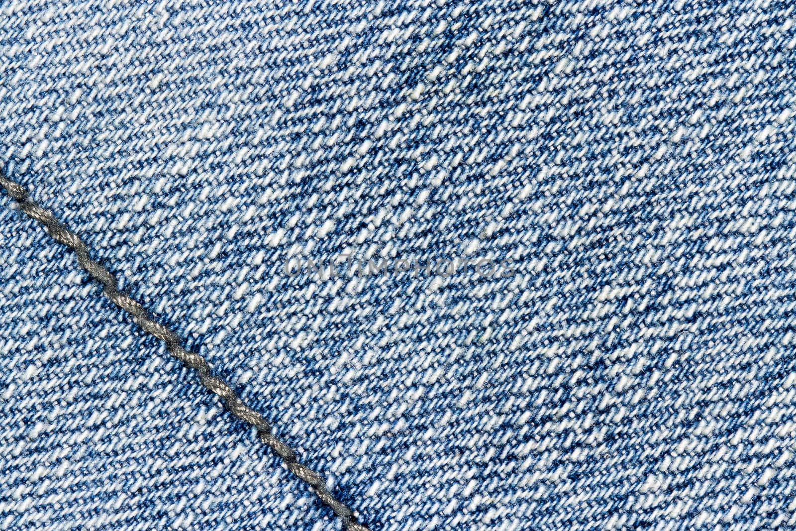 Blue jeans texture background and seam for text area by TakerWalker