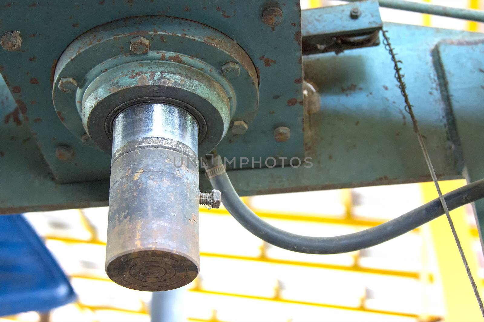 Head of  hydraulic press machine and old 
