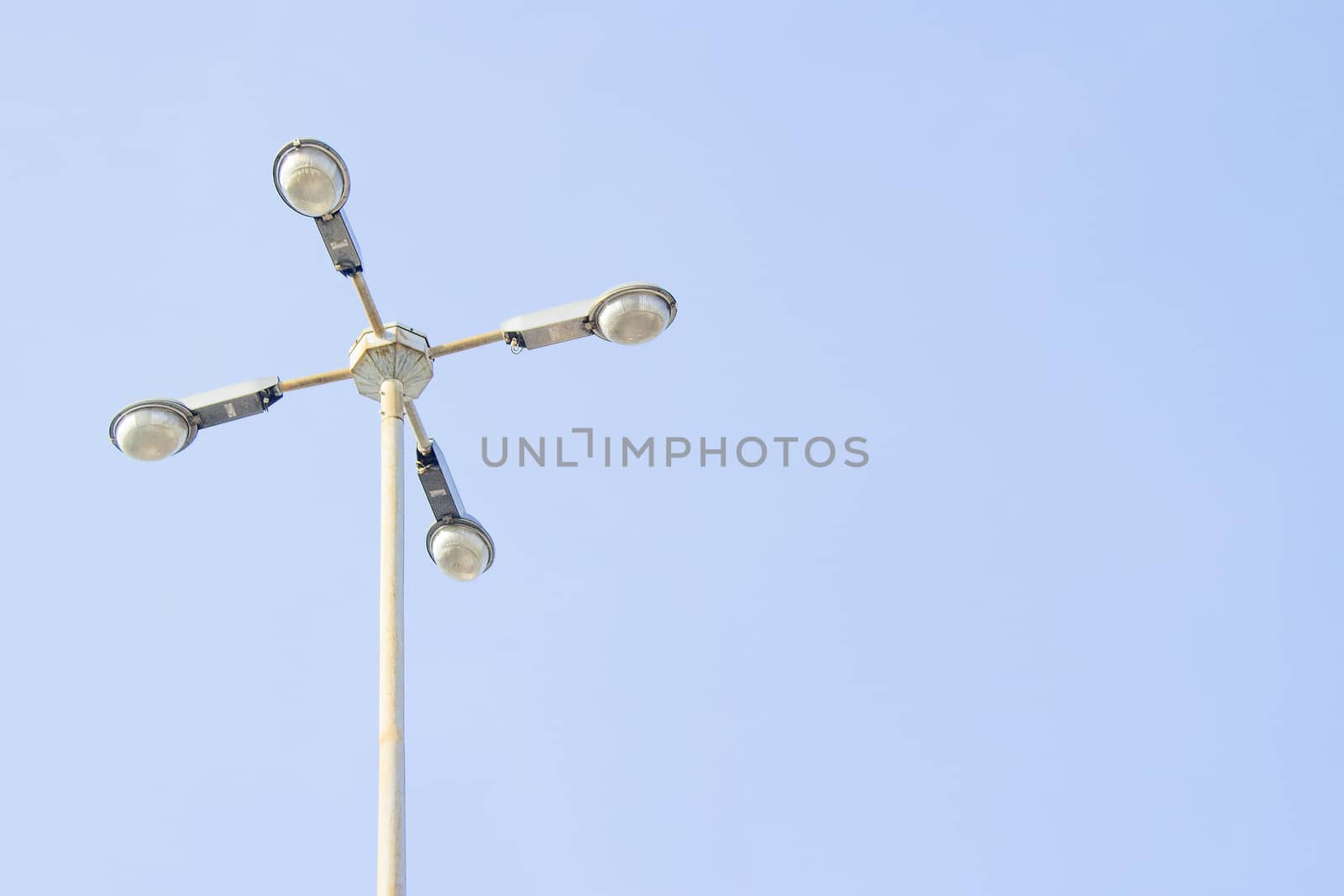Light Post With Blue Sky Background and multi light  by TakerWalker