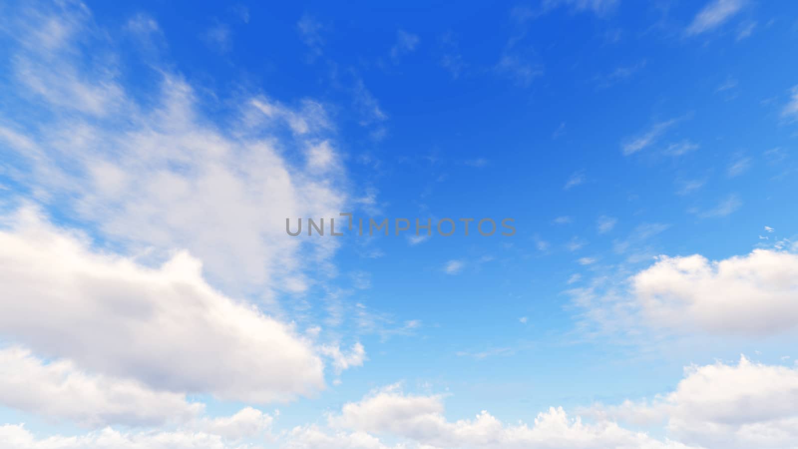 Cloudy blue sky abstract background, blue sky background with tiny clouds, 3d illustration