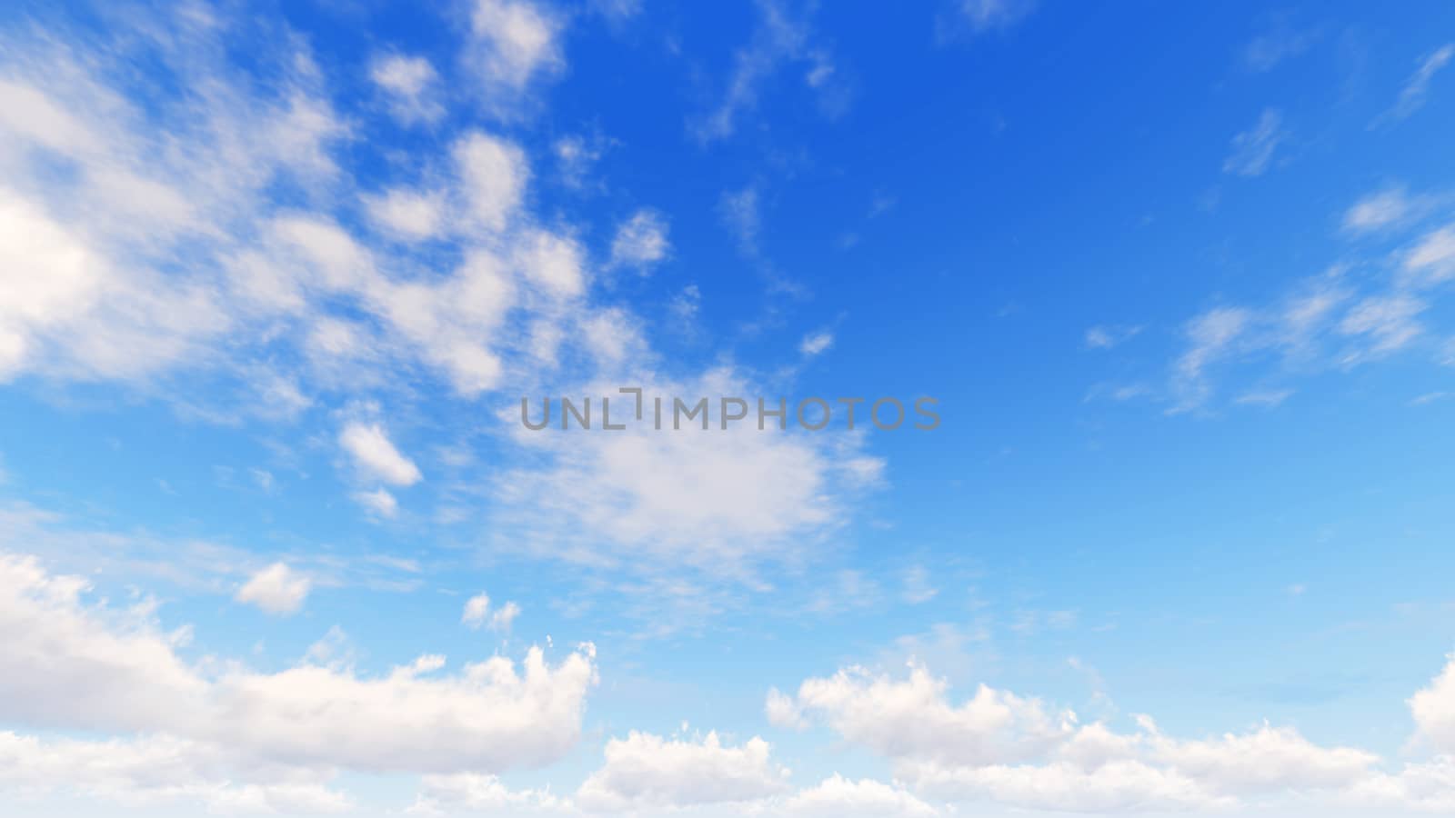 Cloudy blue sky abstract background, blue sky background with tiny clouds, 3d illustration