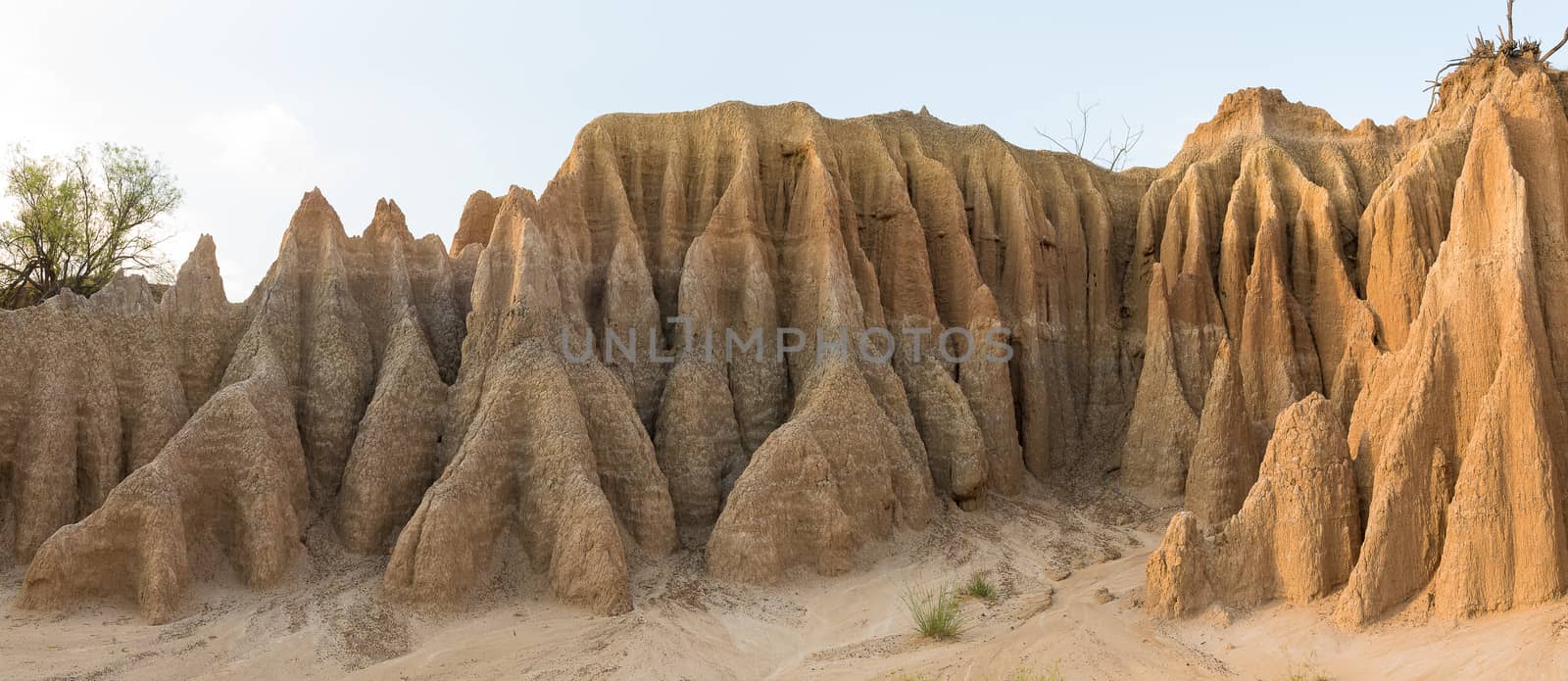 Panorama of erosion canyon at Koranna Mountain near Excelsior  by dpreezg