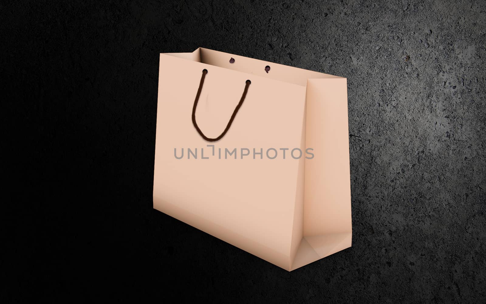 paper bag for shopping on a dark background by boys1983@mail.ru