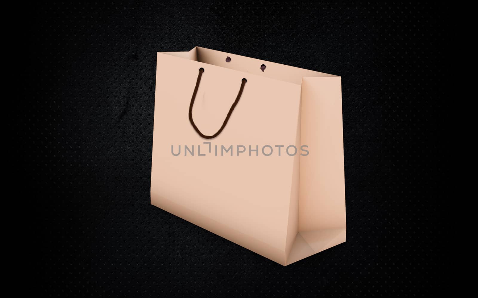 paper bag for shopping on a dark background by boys1983@mail.ru