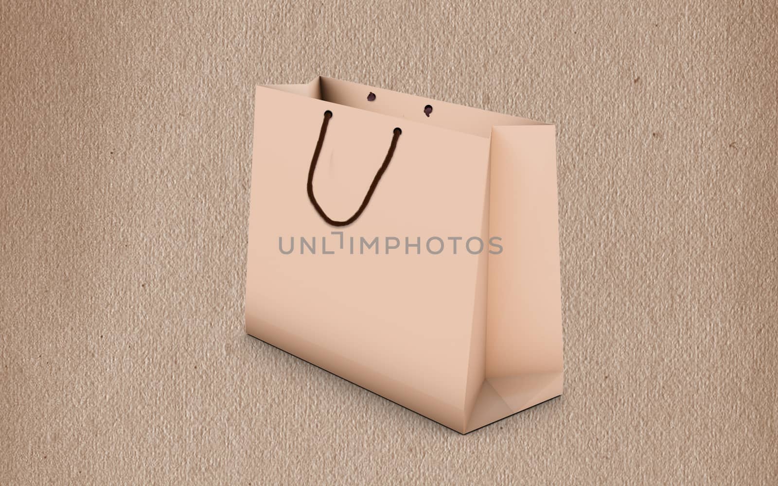 paper bag for shopping on a light background