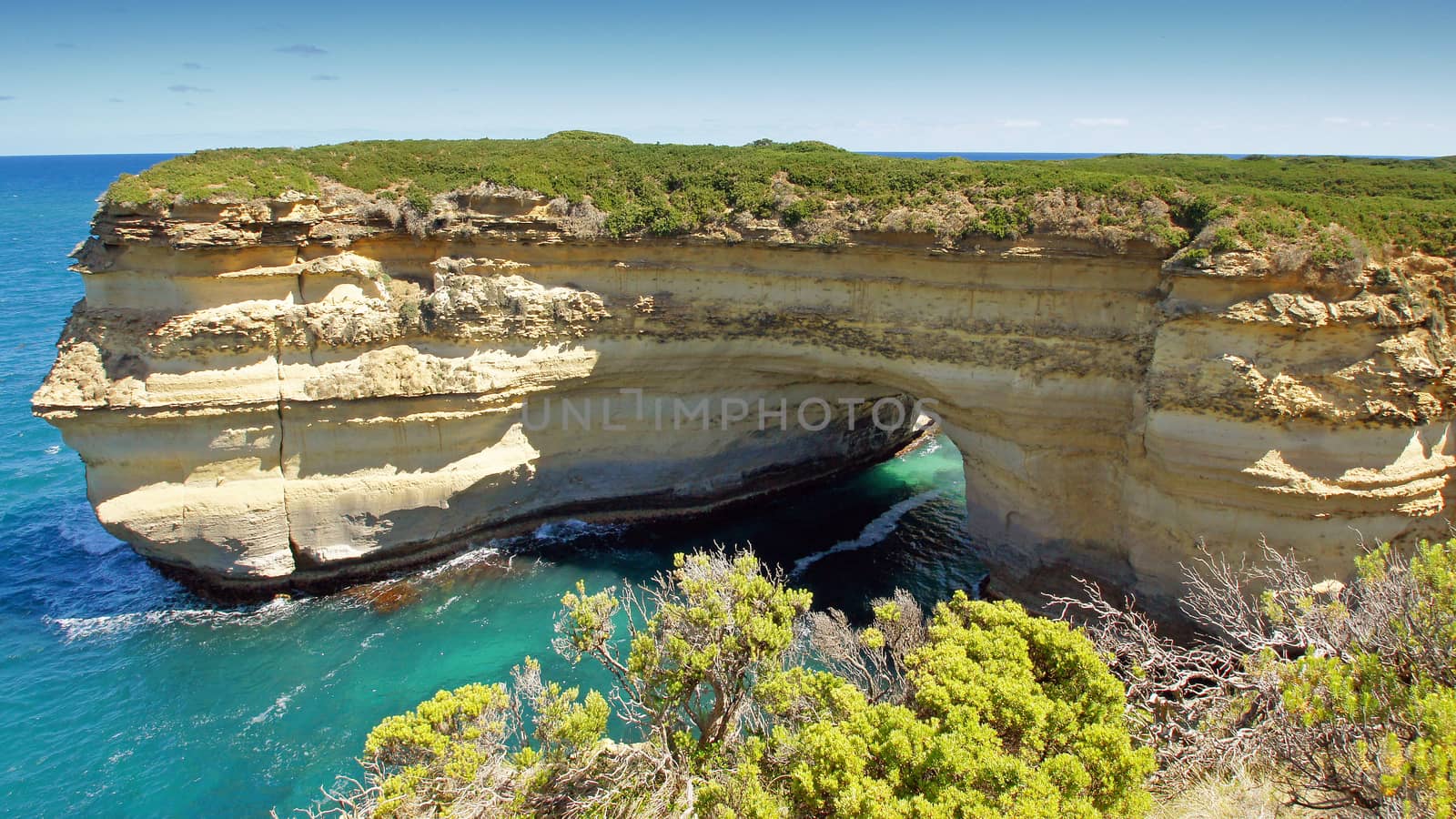 Landscape along the Great Ocean Road, Port Campbell National Park, Victoria, Australia