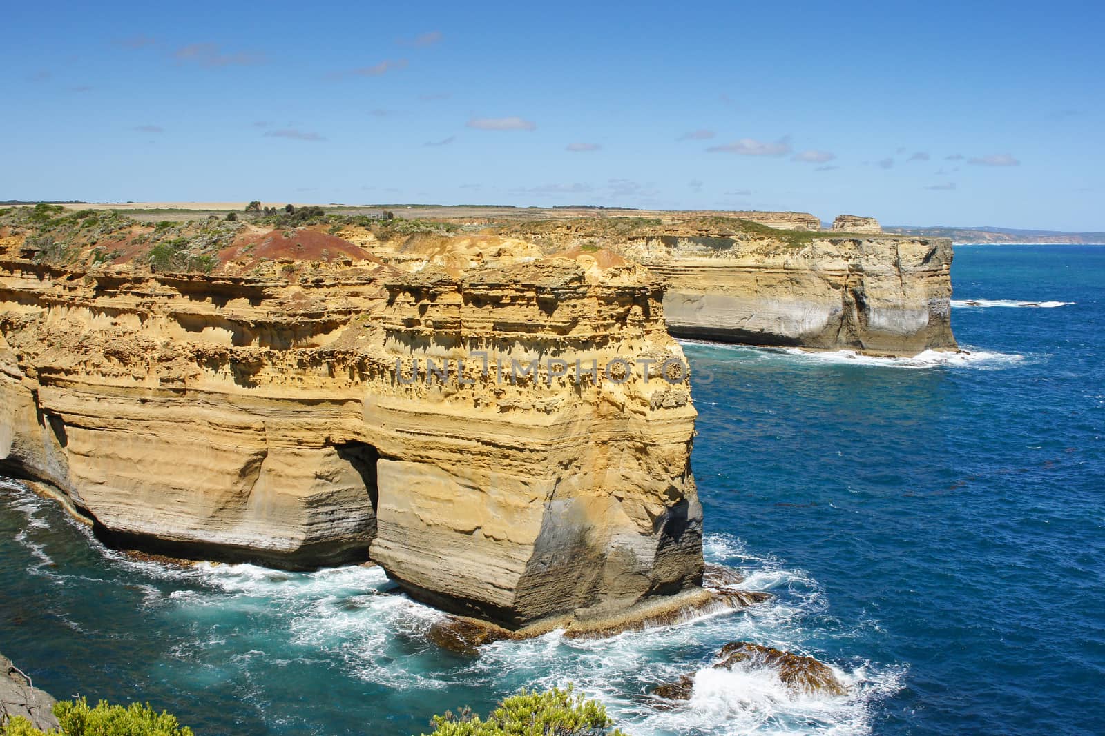 Landscape along the Great Ocean Road, Port Campbell National Park, Victoria, Australia