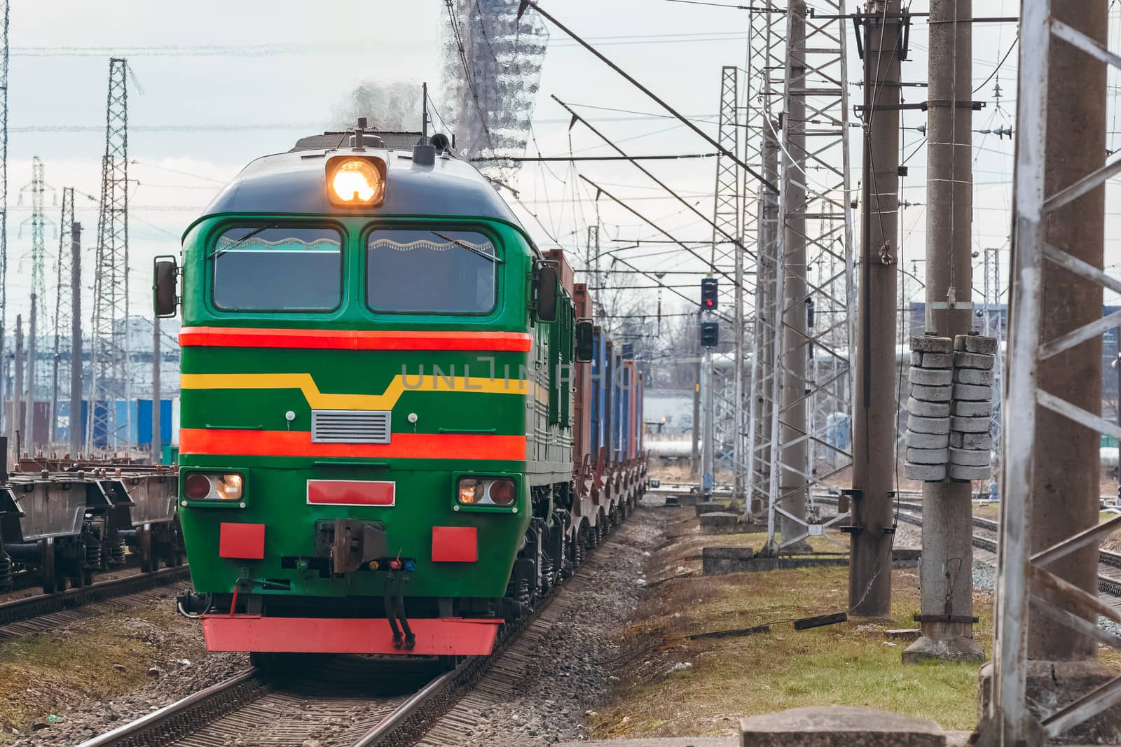 Green diesel locomotive by sengnsp