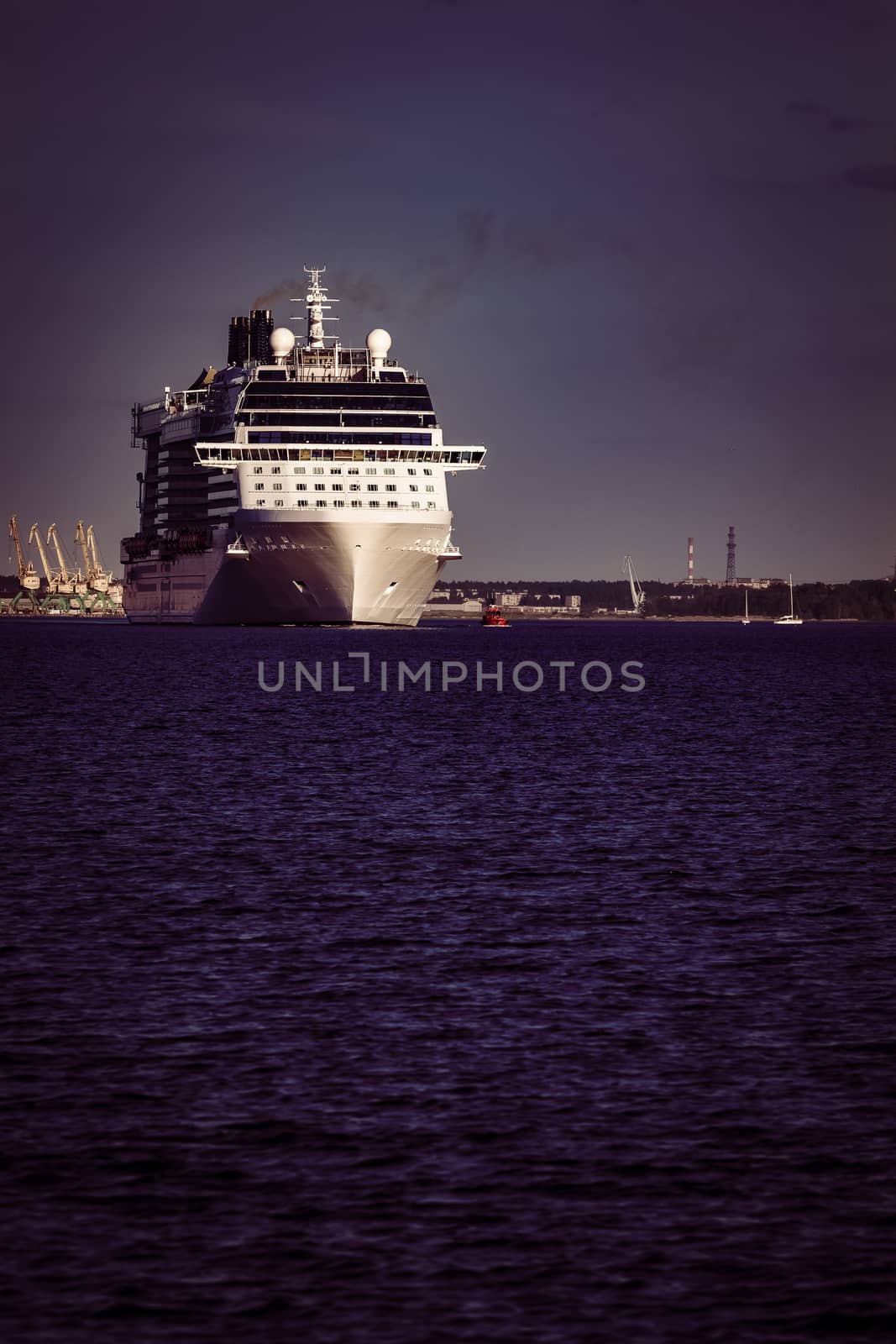 White giant cruise liner by sengnsp