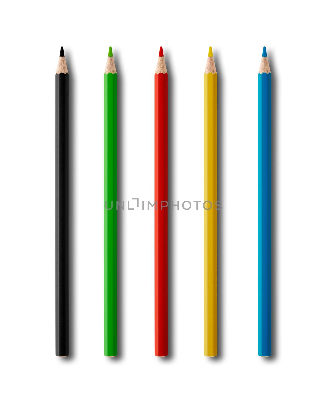Coulouring pencils isolated on white by daboost