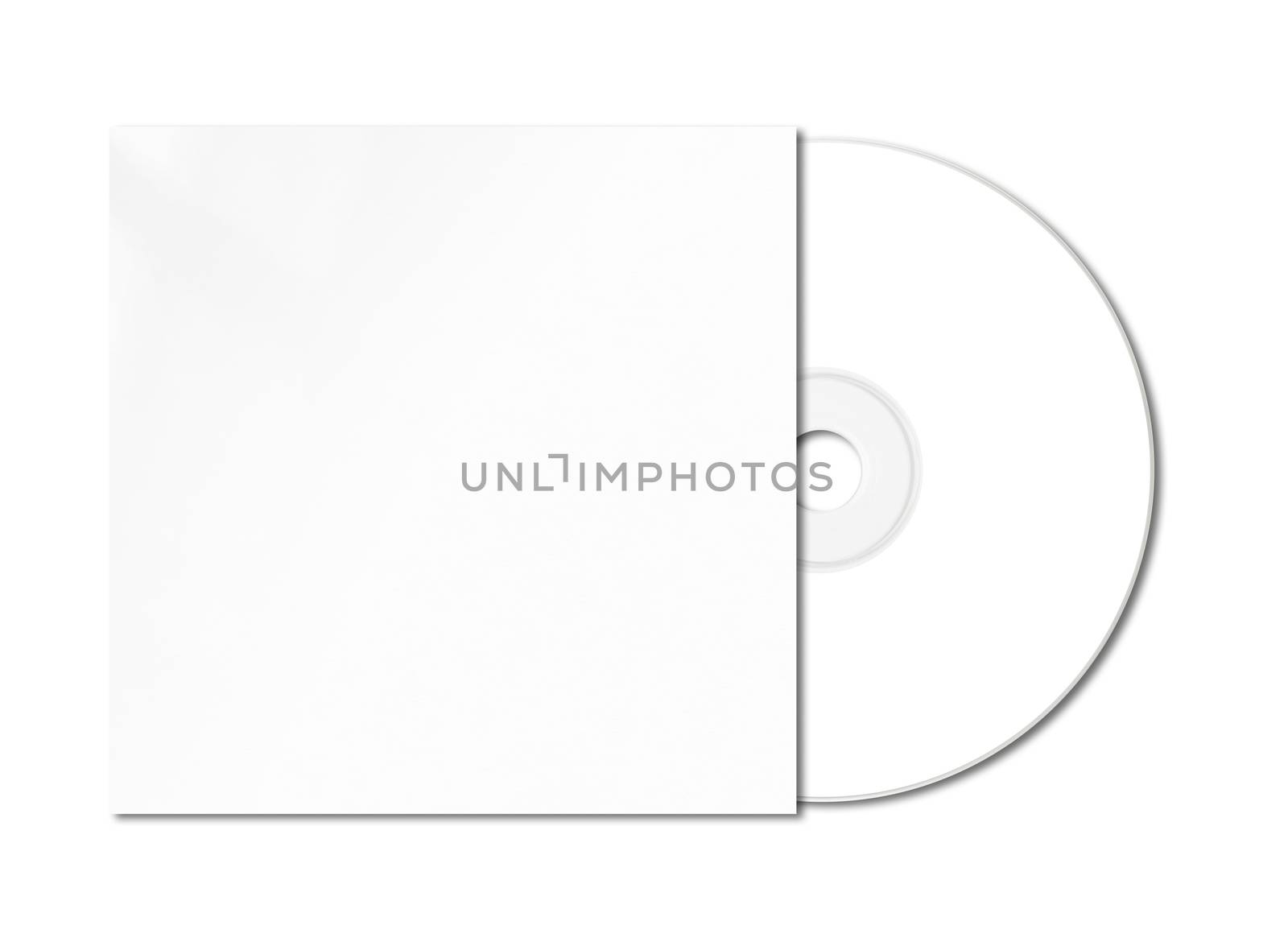 White CD - DVD and cover mockup template isolated