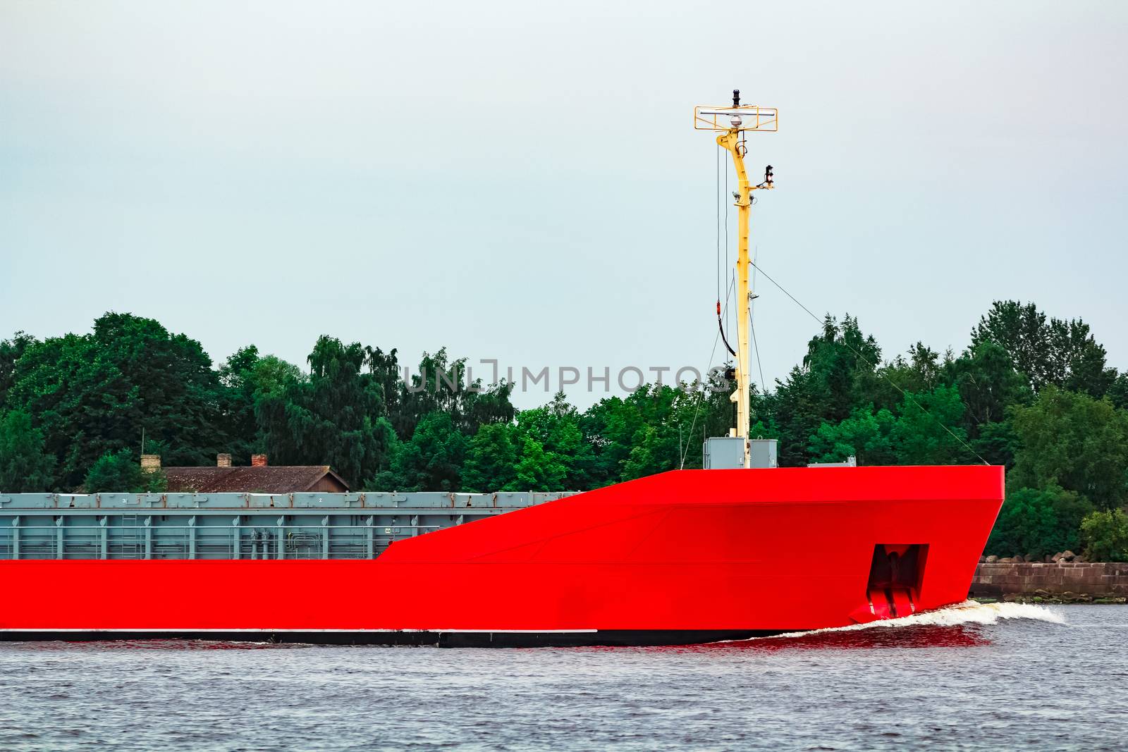Orange bulker ship by sengnsp