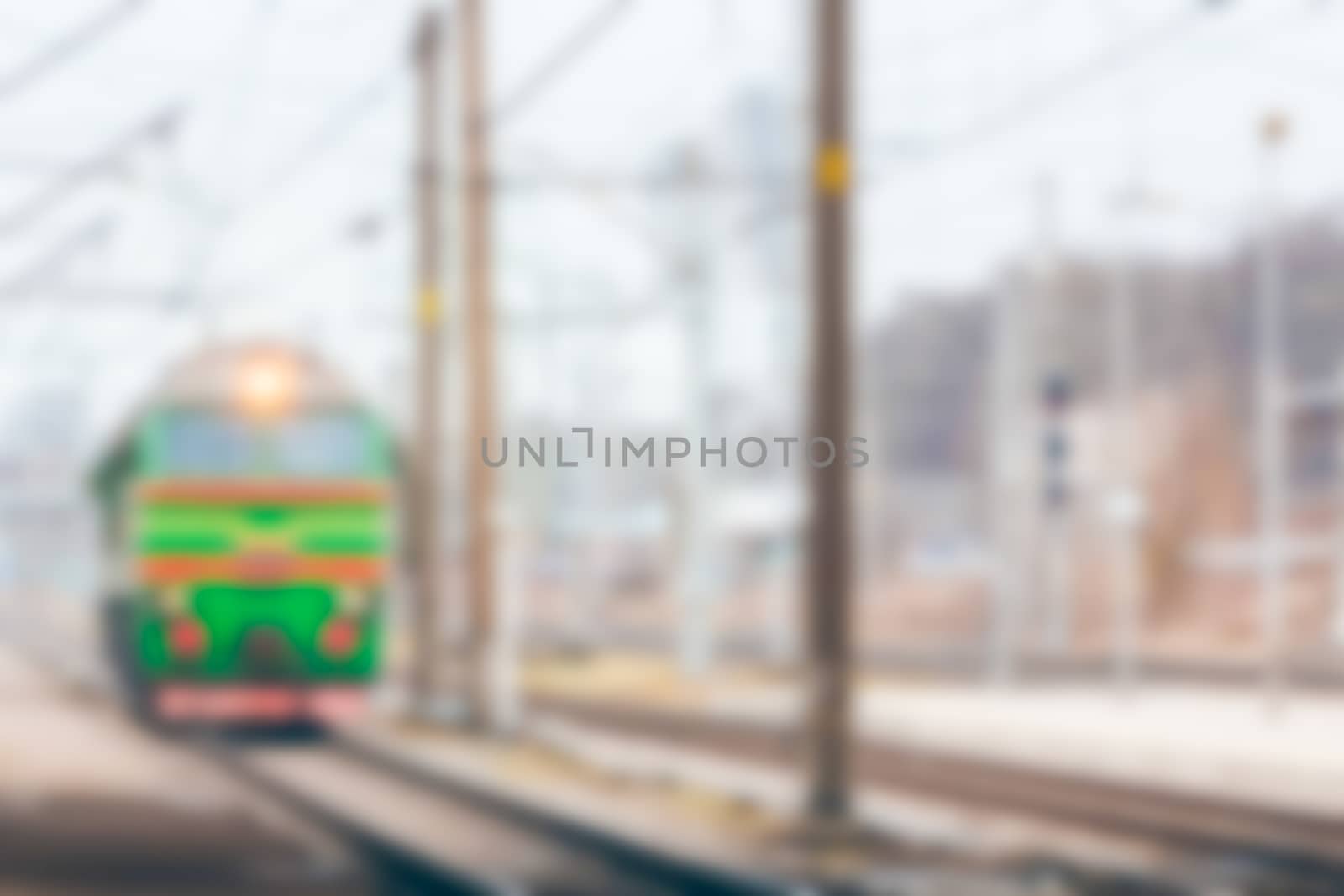 Cargo train - blurred image by sengnsp