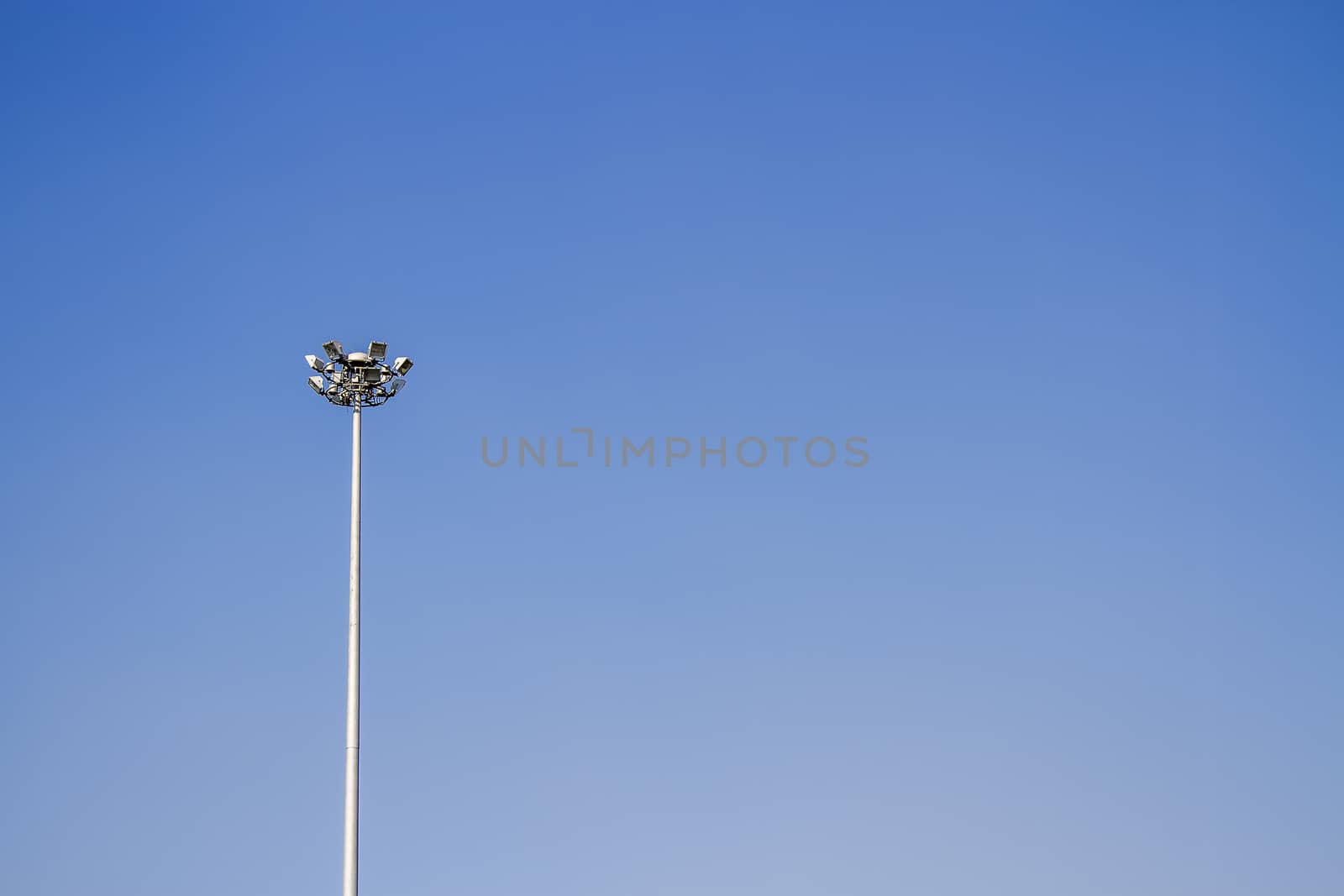 Light Post With Blue Sky Background and multi light 