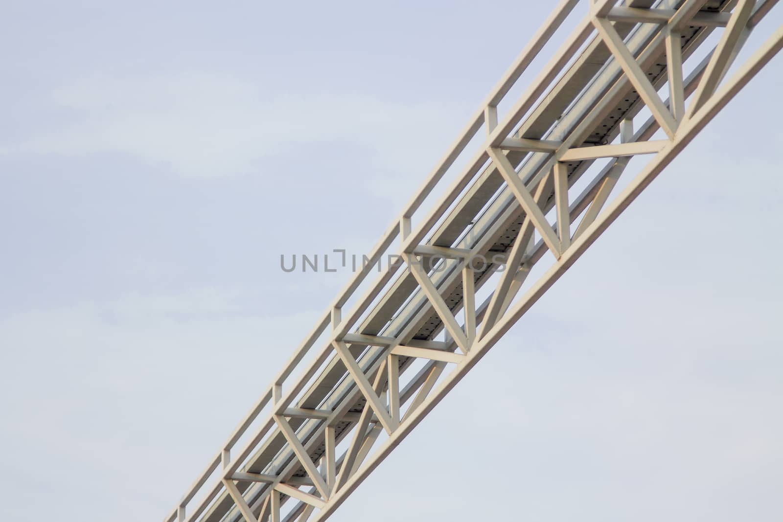 Steel frame structure is old for background by TakerWalker