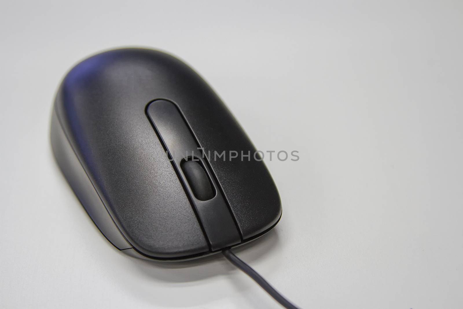 Mouse of black computer on white background by TakerWalker