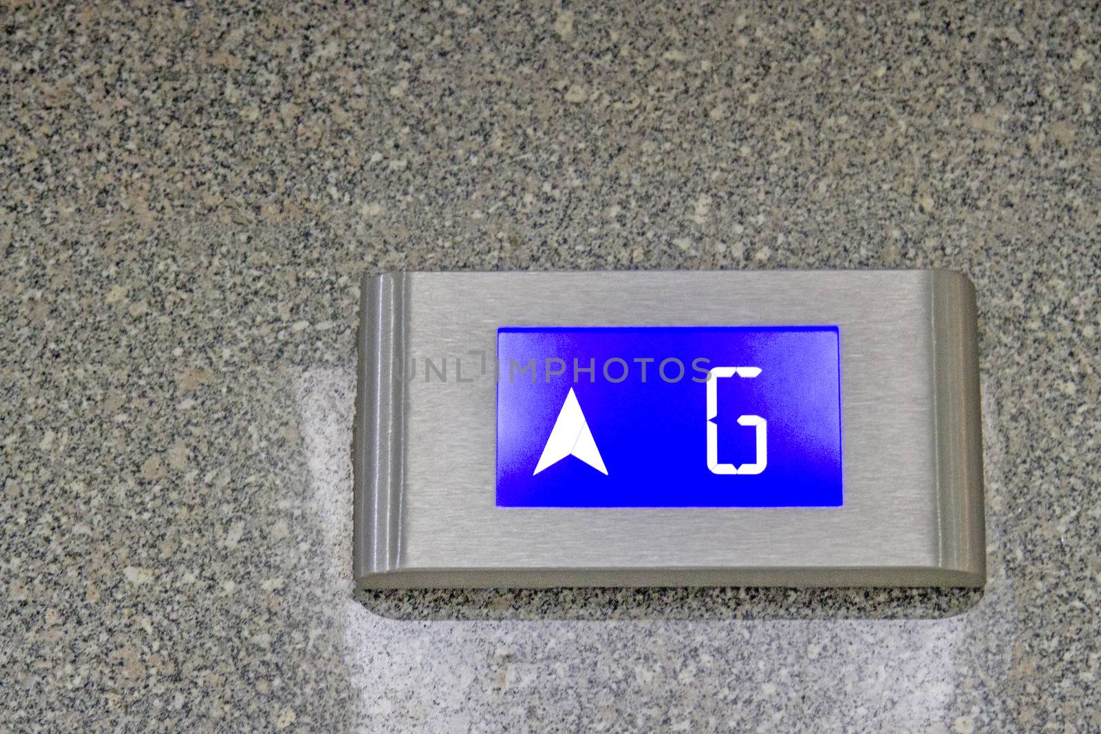 The number tells the G floor of the elevator in under ligthing.